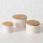 Boltze Home Keramikbeh&auml;lter, Wei&szlig;, Keramik, 16x10x16 cm, K&uuml;chenzubeh&ouml;r,