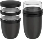 Mepal Lunchpot-Set, Schwarz, Kunststoff, Rund, 10.7x20x10.7 cm, K&uuml;chenzubeh&ouml;r,
