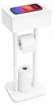 Relaxdays Toilettenpapierhalter, Wei&szlig;, Holzwerkstoff, 25x64.5x20 cm,...