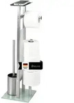 eluno Stand-Wc-Garnitur, Edelstahl, Metall, 28x67x20 cm, Badezimmer, WC...