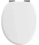 Woltu WC, Wei&szlig;, Holzwerkstoff, Oval, 37x2.5x43 cm, Badezimmer, WC Ausstattung,...