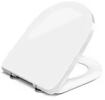 Woltu Toilettendeckel, Wei&szlig;, Kunststoff, 36x2.51x44 cm, Badezimmer, WC...