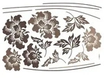 Komar Dekosticker Grace, Klar, Taupe, Kunststoff, 16-teilig, 100x70 cm, Made in