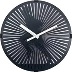Nextime Wanduhr, Schwarz, Kunststoff, 30.5x30.5x5 cm, RoHS, CE, Dekoration, Uhren,