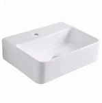 Relaxdays Waschbecken, Wei&szlig;, Keramik, 37x11x27 cm, Badezimmer, Waschbecken &