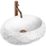REA Aufsatzwaschbecken, Wei&szlig;, Kunststoff, Oval, 38x15x50 cm, Badezimmer,...