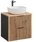 Lomado Waschtisch, Braun, Holzwerkstoff, 61x74x47 cm, Badezimmer,