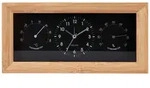 Karlsson Wecker Neat, Schwarz, Holz, massiv, 13x13x26 cm, Thermo-Hygrometer,