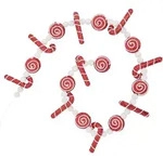 Atmosphera Createur d ́interieur Weihnachtsgirlande, Rot, Kunststoff, 6 cm,