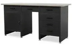 Jan Nowak Werkbank, Schwarz, Metall, Rechteckig, 170x85x60 cm, Freizeit,...