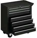 Durhand Werkstattwagen, Schwarz, Metall, 33x75x69 cm, Freizeit, Heimwerken,...