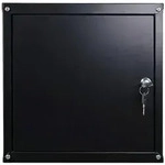 Proregal Schliessfachw&uuml;rfel, Schwarz, Metall, 35x35x35 cm, Garderobe,
