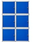Proregal Schliessfachw&uuml;rfel, Blaugrau, Metall, 70x105x35 cm, Garderobe,