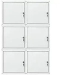 Proregal Schliessfachw&uuml;rfel, Grau, Metall, 90x135x45 cm, Garderobe,