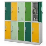 Jan Nowak Umkleideschrank, Gr&uuml;n, Metall, Rechteckig, 136x150x45 cm, Garderobe,