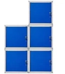 Proregal Schliessfachw&uuml;rfel, Blaugrau, Metall, 105x70x35 cm, Garderobe,