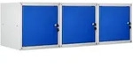 Proregal Schliessfachw&uuml;rfel, Blaugrau, Metall, 105x35x35 cm, Garderobe,