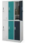 Jan Nowak Umkleideschrank, Grau, Metall, Rechteckig, 90x185x45 cm, Garderobe,