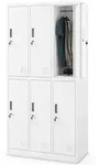 Jan Nowak Umkleideschrank, Wei&szlig;, Metall, Rechteckig, 90x185x45 cm, Garderobe,
