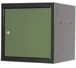 Proregal Schliessfachw&uuml;rfel, Gr&uuml;n, Anthrazit, Metall, 40x40x40 cm, Garderobe,