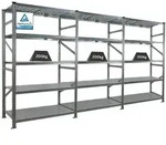 Proregal Fachbodenregal, Silber, Metall, 360x200x60 cm, Freizeit, Heimwerken,