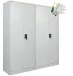 Proregal Fl&uuml;gelt&uuml;renschrank, Hellgrau, Metall, 160x180x40 cm, Arbeitszimmer,