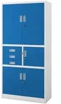 Jan Nowak Aktenschrank, Blaugrau, Metall, 90x185x40 cm, Arbeitszimmer, Aktenschr&auml;nke