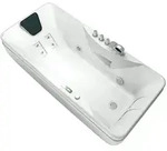 AcquaVapore by Sandra Jentho Whirlpool, Wei&szlig;, Glas, Kunststoff, Metall, Rechteckig,