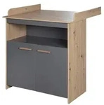 Roba Wickelkommode, Anthrazit, Sonoma Eiche, Holzwerkstoff, Holz Optik,...