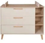 Roba Wickelkommode, Kaschmir, Holz, Uni, 3 Schubladen, 117x103x78 cm, Babym&ouml;bel,