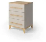VitaliSpa Kommode, Kaschmir, Eiche Artisan, Holzwerkstoff, 3 F&auml;cher, 3...