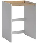Vicco Waschmaschinenschrank, Wei&szlig;, Eiche Artisan, Holzwerkstoff, Rechteckig,