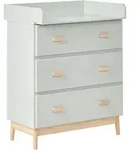 Beliani Wickelkommode, Hellgr&uuml;n, Holzwerkstoff, Kiefer, 80x102x50 cm, Wohnzimmer,