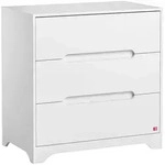 Petits-meubles Wickelkommode, Wei&szlig;, Holzwerkstoff, 3 Schubladen, 88.5x89.5x52...