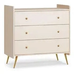 Petits-meubles Wickelkommode, Kaschmir, Holzwerkstoff, 3 Schubladen, 90x48x92...