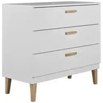 Petits-meubles Wickelkommode, Wei&szlig;, Holzwerkstoff, 3 Schubladen, Rechteckig,