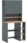 Vicco Waschmaschinenschrank, Anthrazit, Eiche, Holzwerkstoff, 3 F&auml;cher,...