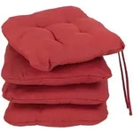 Zollner Stuhlkissen,, Rot, Textil, Quadratisch, 38x6x38 cm, Wohntextilien,...