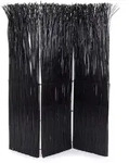 Design Delights Raumteiler, Schwarz, Naturmaterialien, 120x165x3 cm,