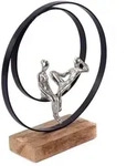 Creedwood Skulptur, Schwarz, Metall, 31x34x9 cm, Dekoration, Skulpturen &