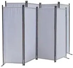 Quick Star Paravent, Wei&szlig;, Metall, 220x170 cm, Sonnenschutz & Sichtschutz,