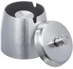 Relaxdays Aschenbecher, Silber, Metall, Essen & Trinken, Barausstattung
