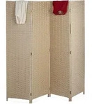 Relaxdays Paravent, Braun, Kunststoff, 180x180x2 cm,