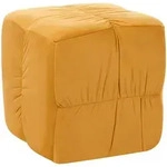Beliani Pouf, Gelb, Textil, Quadratisch, 57x38x57 cm, Wohnzimmer, Hocker, Poufs