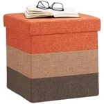 Relaxdays Hocker, Mehrfarbig, Textil, Holzwerkstoff, 38x38x38 cm, Wohnzimmer, Hocker,