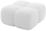 Altdecor Pouf, Wei&szlig;, Kunststoff, 1-Sitzer, 90x43x90 cm, Wohnzimmer, Hocker,...