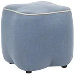Beliani Pouf, Hellblau, Textil, Quadratisch, 35x38x35 cm, Wohnzimmer, Hocker,...