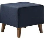 Mirjan24 Polsterhocker, Blau, Kunststoff, 1-Sitzer, Quadratisch, 51x45x51 cm,