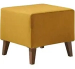 Mirjan24 Polsterhocker, Gelb, Kunststoff, 1-Sitzer, Quadratisch, 51x45x51 cm,