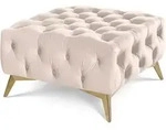 S-Style Hocker, Beige, Metall, Echtholz,Birke, Buche, 1-Sitzer, F&uuml;llung: